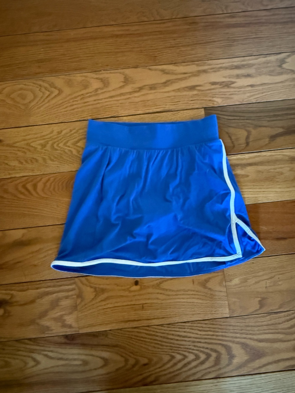 Bright Blue Athletic Skort with White Trim